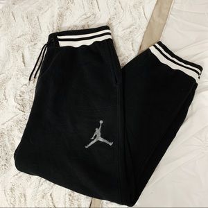 Black & White Air Jordan Drawstring Sweatpants